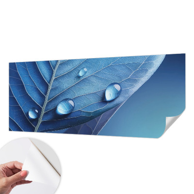 Carta da parati cameretta Foglia blu