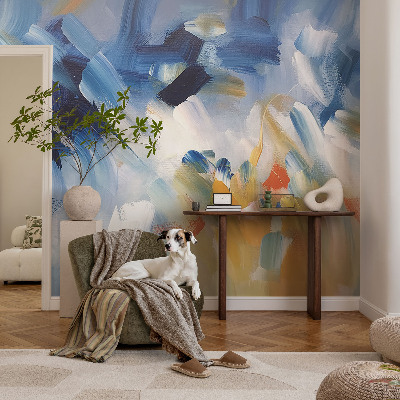 Fotomurale effetto 3D tratti colorati