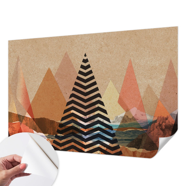 Carta da parati effetto profondità Paesaggio astratto