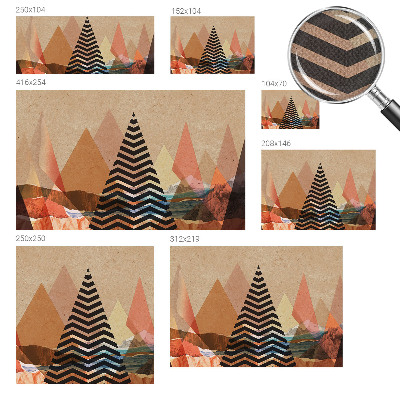 Carta da parati effetto profondità Paesaggio astratto