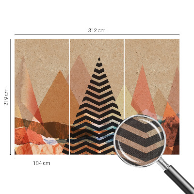 Carta da parati effetto profondità Paesaggio astratto