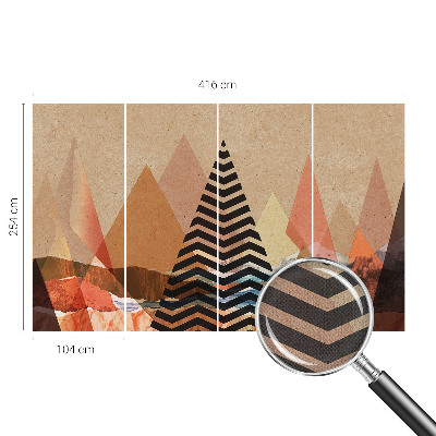 Carta da parati effetto profondità Paesaggio astratto