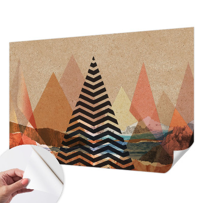 Carta da parati effetto profondità Paesaggio astratto