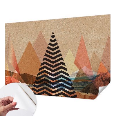 Carta da parati effetto profondità Paesaggio astratto