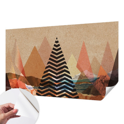 Carta da parati effetto profondità Paesaggio astratto