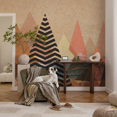 Carta da parati effetto profondità Paesaggio astratto