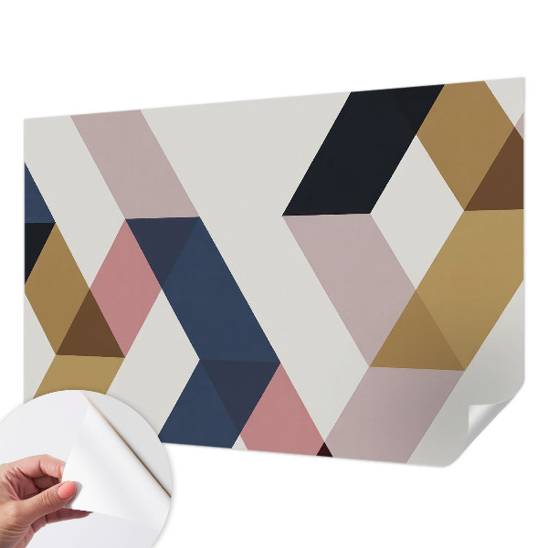 Carta da parati cameretta rombi colorati