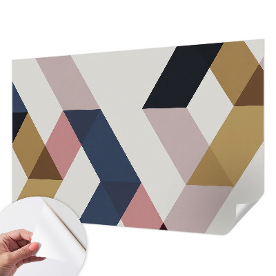 Carta da parati cameretta rombi colorati