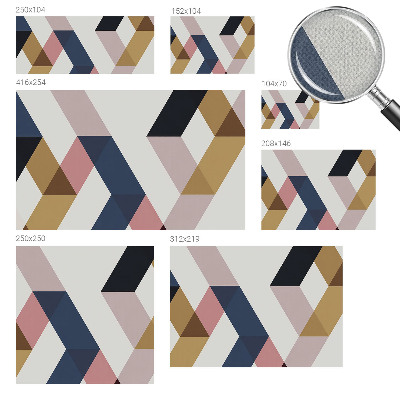 Carta da parati cameretta rombi colorati