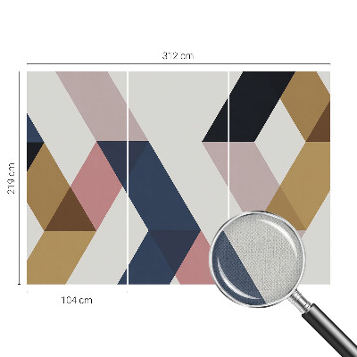 Carta da parati cameretta rombi colorati