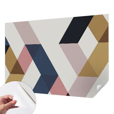 Carta da parati cameretta rombi colorati