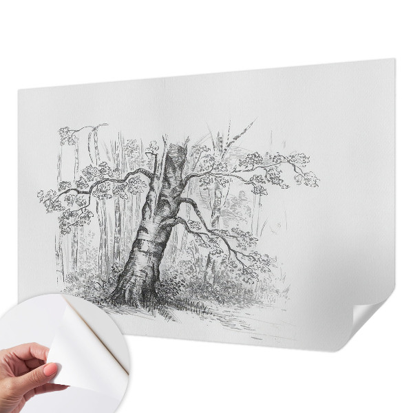 Carta da parati per cameretta Albero della foresta