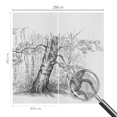 Carta da parati per cameretta Albero della foresta