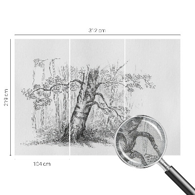 Carta da parati per cameretta Albero della foresta