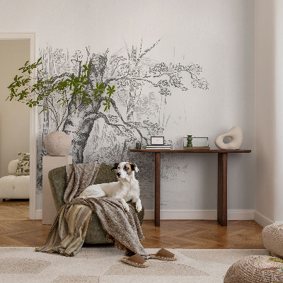 Carta da parati per cameretta Albero della foresta