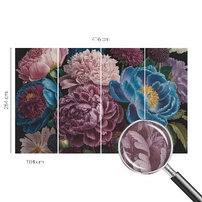 Carta da parati adesiva Fiori colorati