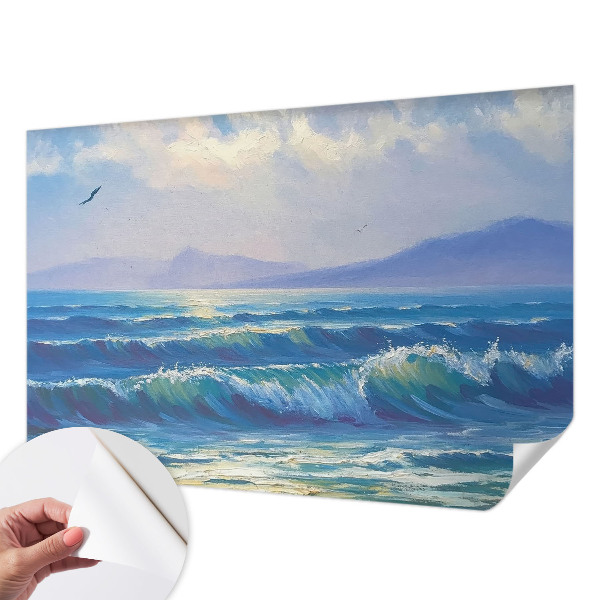 Carta da parati panoramica effetto 3D Onde del mare