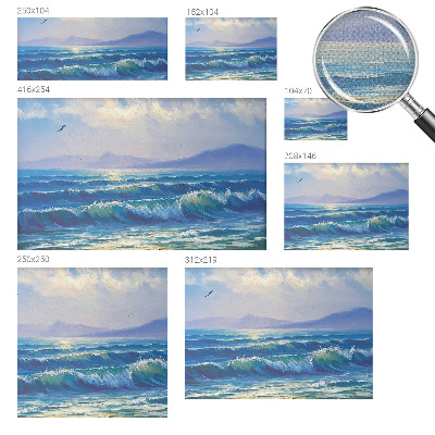 Carta da parati panoramica effetto 3D Onde del mare