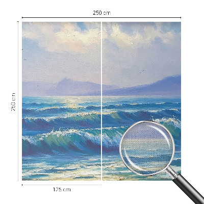 Carta da parati panoramica effetto 3D Onde del mare