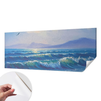 Carta da parati panoramica effetto 3D Onde del mare
