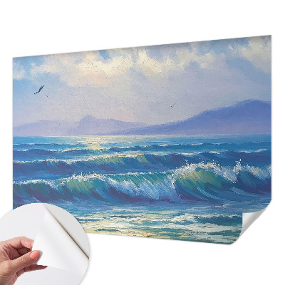 Carta da parati panoramica effetto 3D Onde del mare