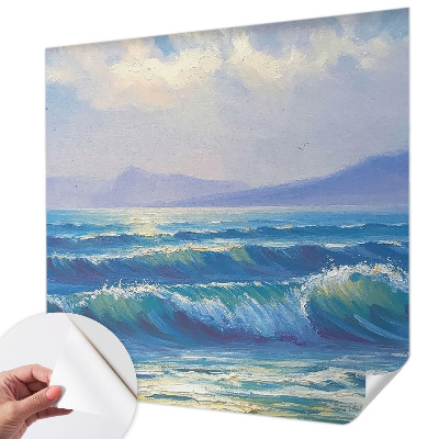 Carta da parati panoramica effetto 3D Onde del mare