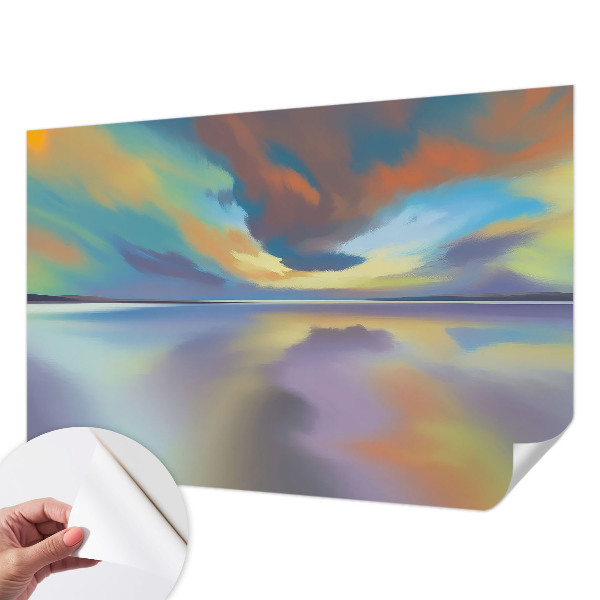 Fotomurale effetto 3D Tramonto arcobaleno