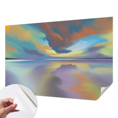 Fotomurale effetto 3D Tramonto arcobaleno