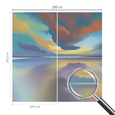 Fotomurale effetto 3D Tramonto arcobaleno