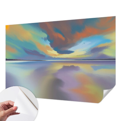 Fotomurale effetto 3D Tramonto arcobaleno