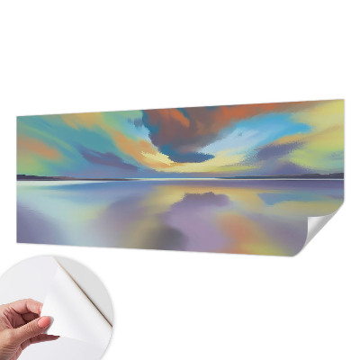 Fotomurale effetto 3D Tramonto arcobaleno