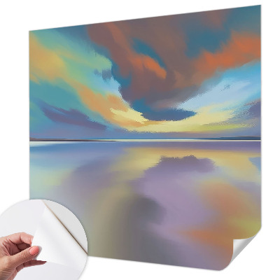 Fotomurale effetto 3D Tramonto arcobaleno