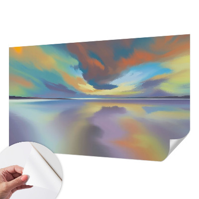 Fotomurale effetto 3D Tramonto arcobaleno
