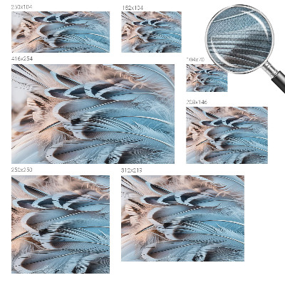 Fotomurale 3D Piume blu