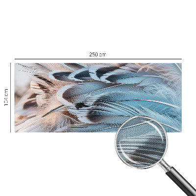Fotomurale 3D Piume blu