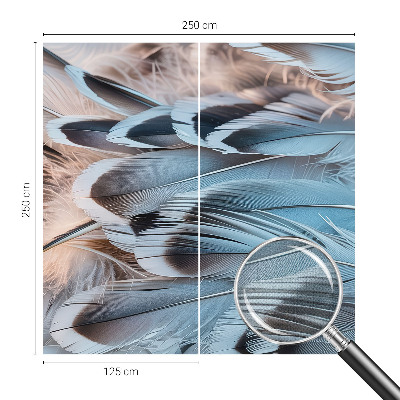 Fotomurale 3D Piume blu