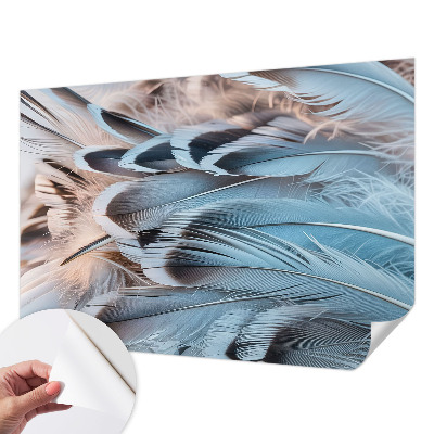 Fotomurale 3D Piume blu