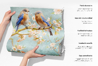 Fotomurale 3D Piume blu