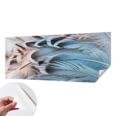 Fotomurale 3D Piume blu