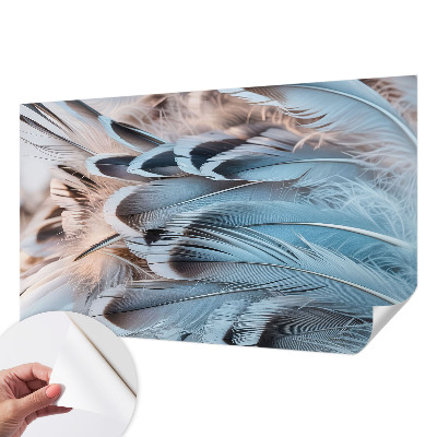 Fotomurale 3D Piume blu