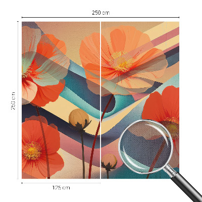 Fotomurale effetto 3D Fiori dei sensi