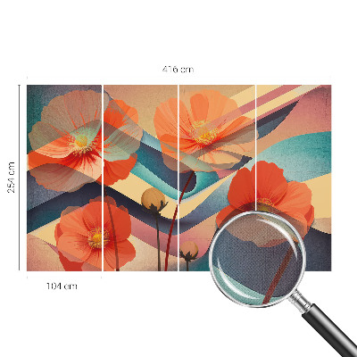 Fotomurale effetto 3D Fiori dei sensi