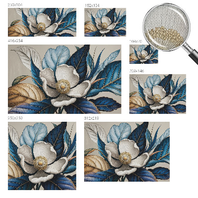 Carta da parati effetto profondità Elegante flora