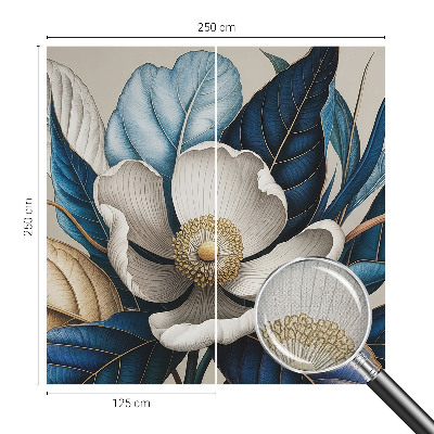 Carta da parati effetto profondità Elegante flora