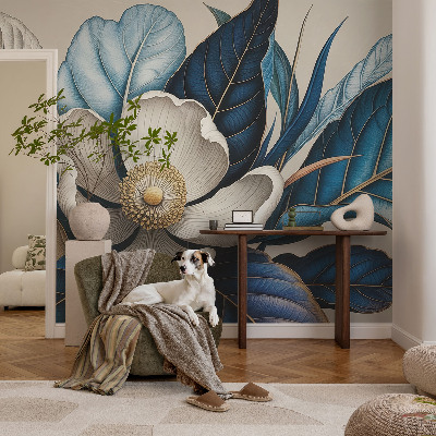 Carta da parati effetto profondità Elegante flora