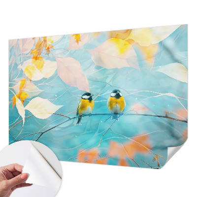 Fotomurale effetto 3D Uccelli primaverili