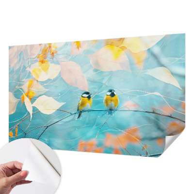 Fotomurale effetto 3D Uccelli primaverili