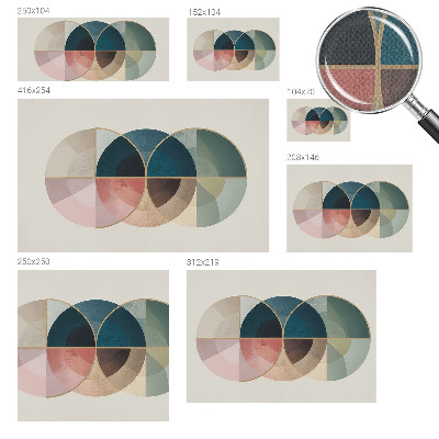 Carta da parati panoramica effetto 3D Stile geometrico