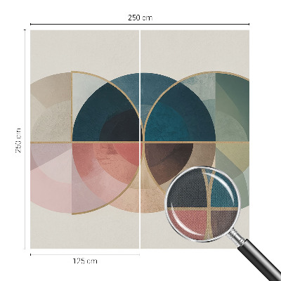 Carta da parati panoramica effetto 3D Stile geometrico