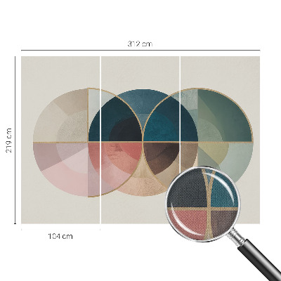 Carta da parati panoramica effetto 3D Stile geometrico